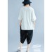 French hooded side open cotton linen clothes fine Inspiration white loose blouse Summer