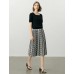 Black Contrast Trim Short Sleeve Knit Top