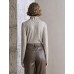 All-Over Sequin Turtleneck Long-Sleeve Top