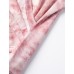 Tie Dye V-Neck Wrap Elbow Sleeve Top