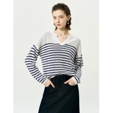 Striped Loose Pullover Knit Sweater