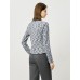Gray V-Neck Slim Fit Long-Sleeve Knit Top