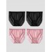 4Pcs Sexy Lace Silk Jersey Panties for Women (Bra NOT Included)