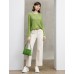Ribbed Pattern Long Sleeve Knit Top