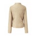 Ruched Slim Fit Mock Neck Long-Sleeve Knit Top