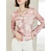 V-Neck Tie Dye Button Up Top