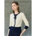 Contrast Bow Detail Knit Cardigan Contrast Bow Detail Knit Cardigan