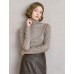 All-Over Sequin Turtleneck Long-Sleeve Top