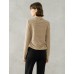 Ruched Slim Fit Mock Neck Long-Sleeve Knit Top