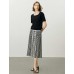 Black Contrast Trim Short Sleeve Knit Top