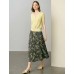 Pale Yellow Tencel Pearl Trim Knit Cardigan