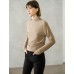 Ruched Slim Fit Mock Neck Long-Sleeve Knit Top