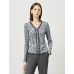 Gray V-Neck Slim Fit Long-Sleeve Knit Top