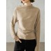 Ruched Slim Fit Mock Neck Long-Sleeve Knit Top
