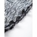 Gray V-Neck Slim Fit Long-Sleeve Knit Top