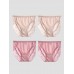 4Pcs Sexy Lace Silk Jersey Panties for Women (Bra NOT Included)