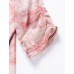 Tie Dye V-Neck Wrap Elbow Sleeve Top