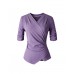 V-Neck Wrap Ribbed Top