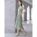 Wavy Openwork Tencel Linen Henley Knit Top