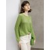 Ribbed Pattern Long Sleeve Knit Top