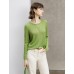 Ribbed Pattern Long Sleeve Knit Top