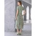 Wavy Openwork Tencel Linen Henley Knit Top