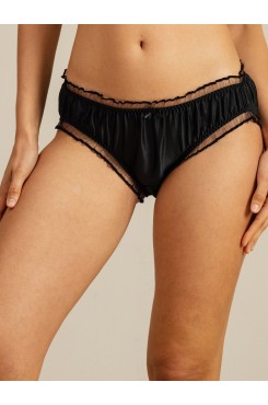 Pure Silk Comfort Ruffle Sheer Trim Panty