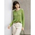 Ribbed Pattern Long Sleeve Knit Top