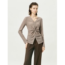 Twisted-Front Knit Top
