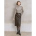 All-Over Sequin Turtleneck Long-Sleeve Top